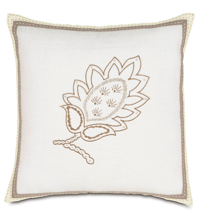 ���� 16X16 BREEZE WHITE EMBROIDERED