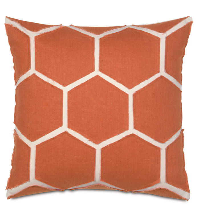  18X18 BREEZE TANGERINE ACCENT PILLOW