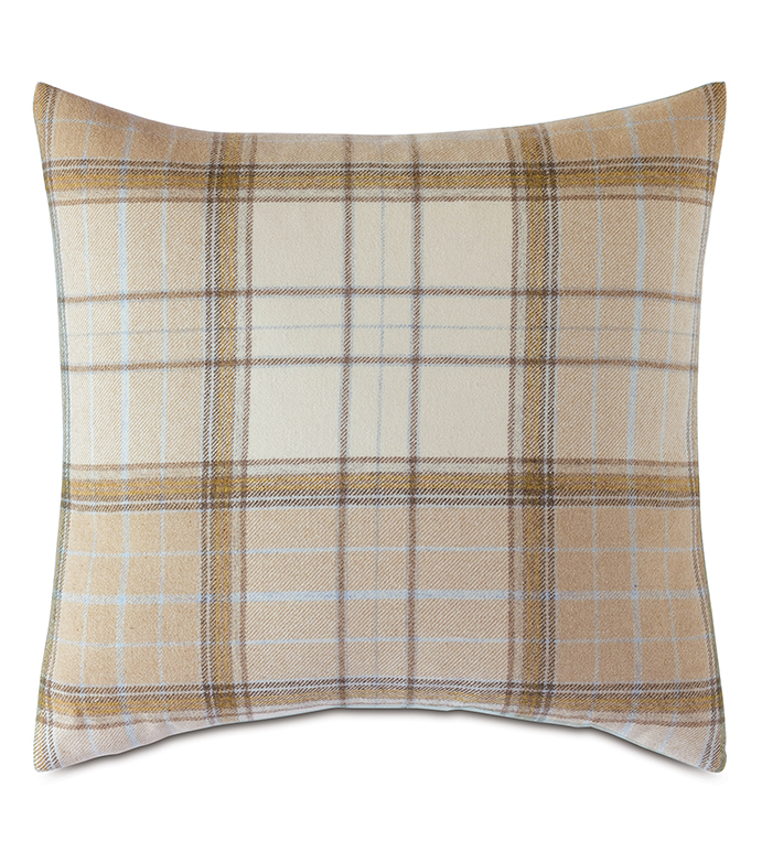 W 20X20 ALDRICH PLAID DECORATIVE PILLOW