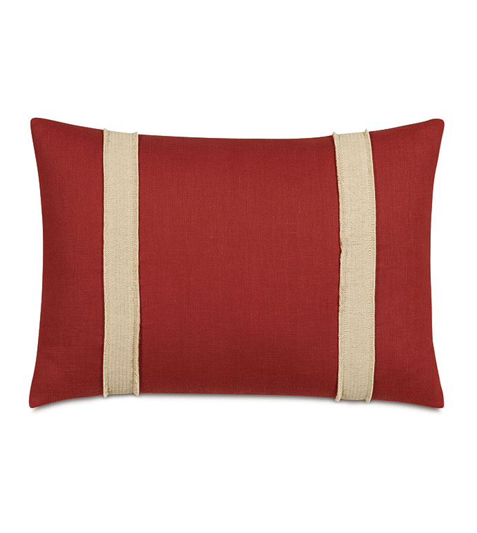 A 15X26 JOAQUIN LINEN DECORATIVE PILLOW