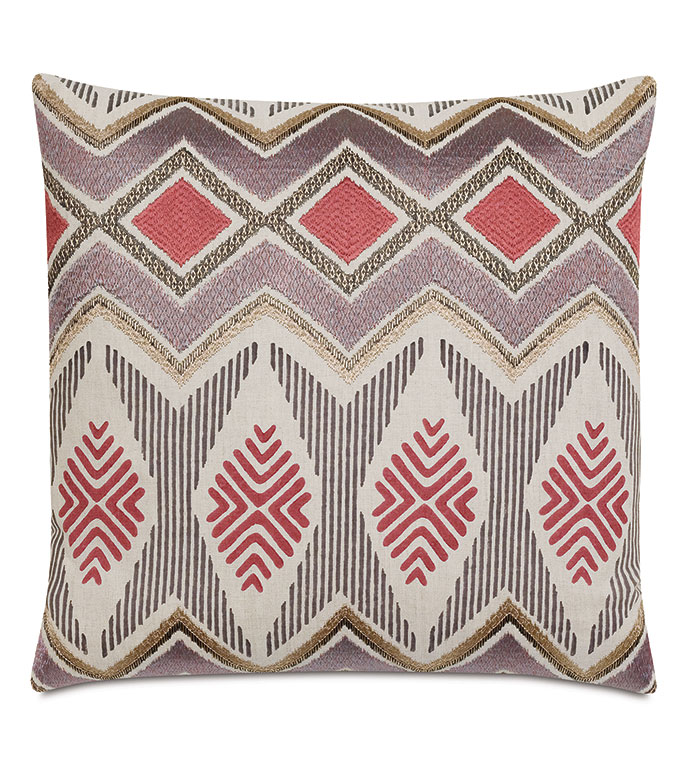A 20X20 JOAQUIN EMBROIDERED DECORATIVE PILLOW