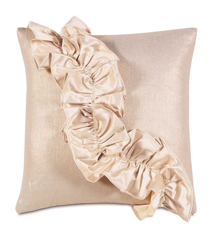 Ͷ 18X18 REFLECTION GOLD W/RUFFLE