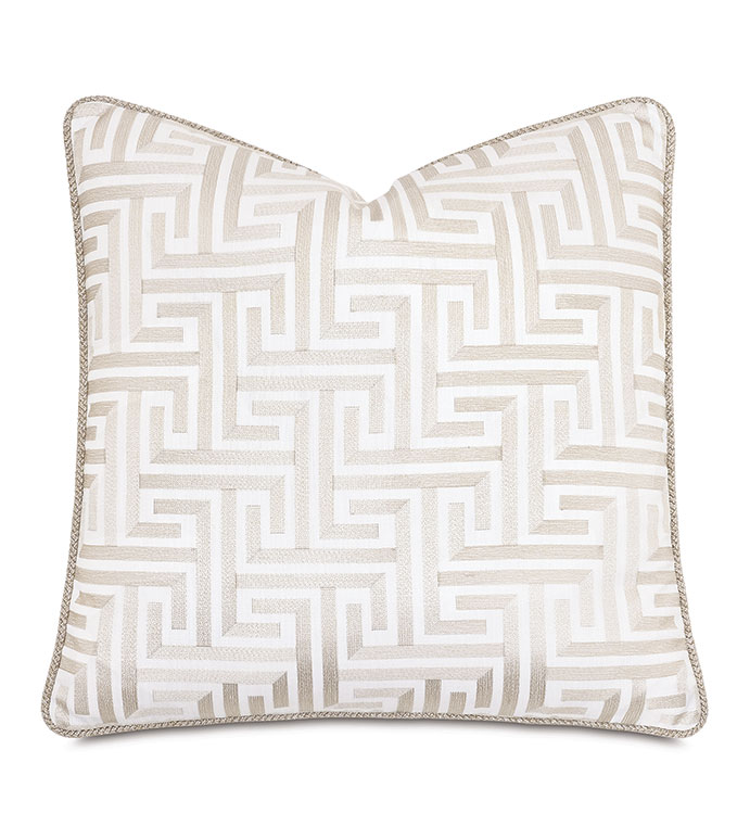 �K����˹ 22X22 SUSSEX GREEK KEY DECORATIVE PILLOW