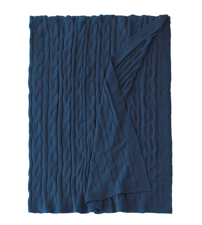 ����¡ 88X88 AVALON INDIGO BED THROW