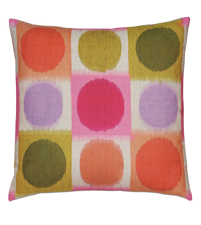  22X22 FLOSSIE RAINBOW DECORATIVE PILLOW
