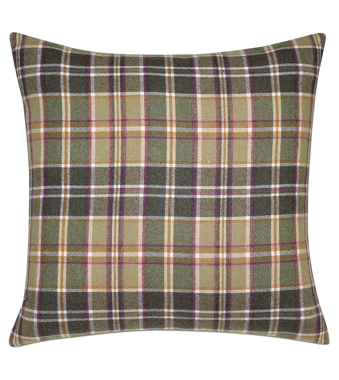  22X22 ELGIN OLIVE DECORATIVE PILLOW