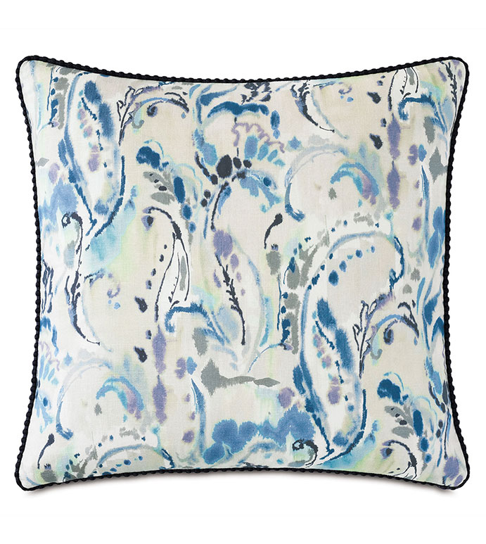 {ķ 27X27 TABITHA WATERCOLOR PAISLEY EURO SHAM