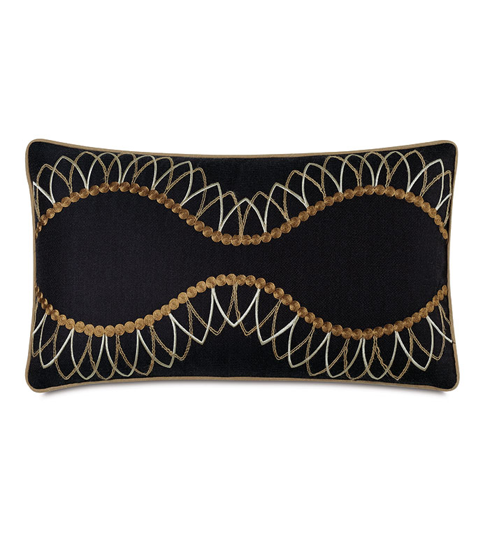  15X26 MIDORI EMBROIDERED DECORATIVE PILLOW