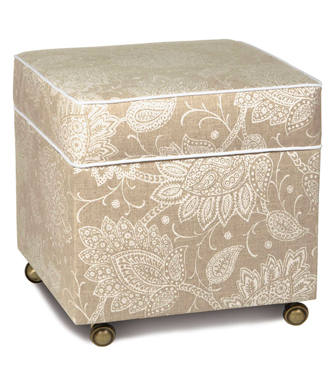  19X19X20 AILEEN STORAGE BOXED OTTOMAN