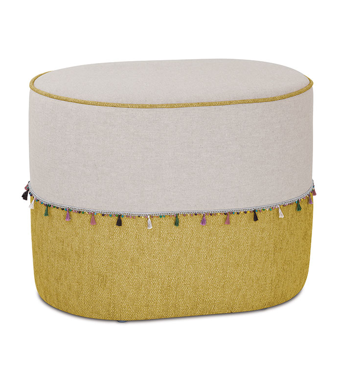M 16X24X19 FAIRUZA MINI TASSEL OTTOMAN