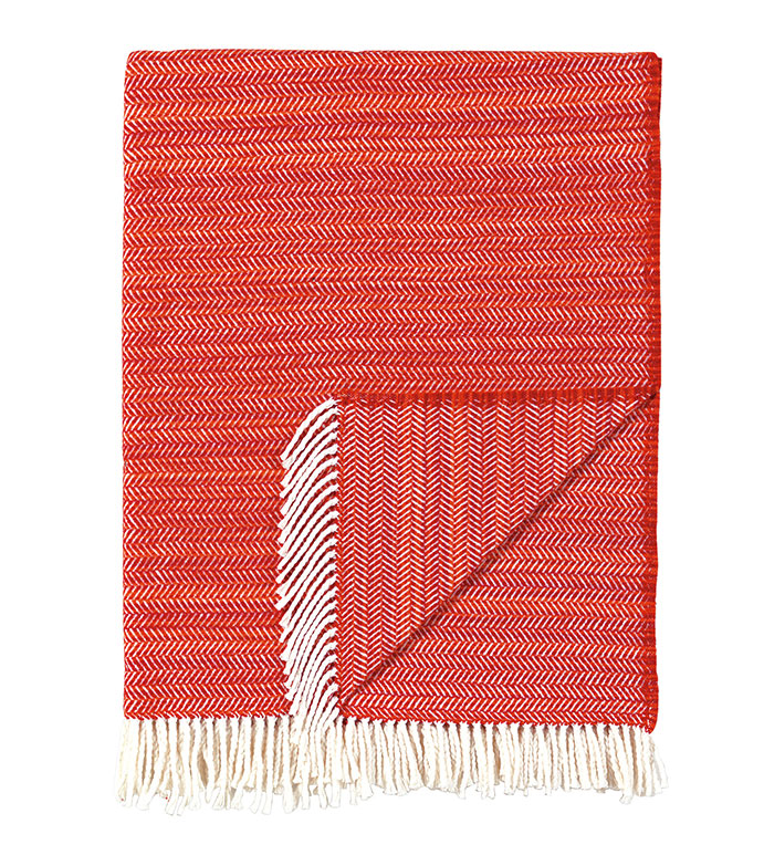 �w̺ 55X70 STRIE TANGERINE THROW