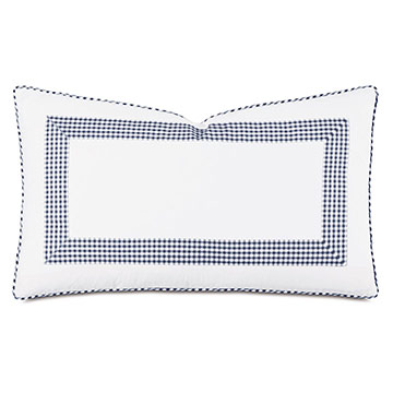 -{(ln)ɫ 13X22 MALAYA GINGHAM DECORATIVE PILLOW IN NAVY