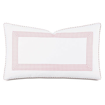 ����-����ɫ 13X22 MALAYA GINGHAM DECORATIVE PILLOW IN PETAL