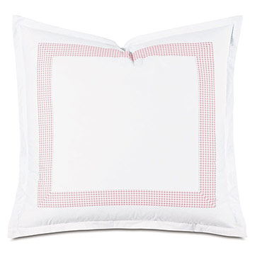 ����-����ɫ 27X27 MALAYA GINGHAM EURO SHAM IN PETAL