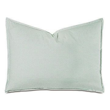 -Gɫ 20X27 MALAYA GINGHAM STANDARD SHAM IN LEAF