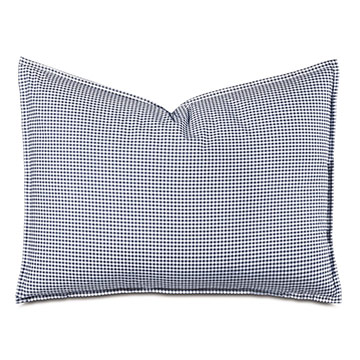 -{(ln)ɫ 20X27 MALAYA GINGHAM STANDARD SHAM IN NAVY