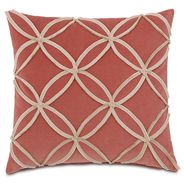 { 22X22 LENNEKA ROSE W/MINI BRUSH FRINGE