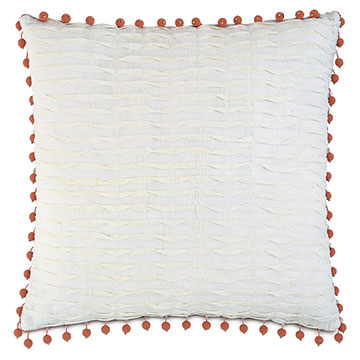 { 20X20 YEARLING PEARL W/BEADED TRIM