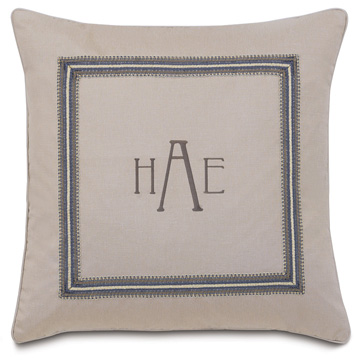 ~ 20X20 MACK HEATHER W/3-LETTER MONOGRAM