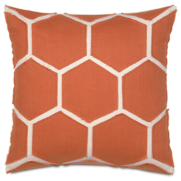  18X18 BREEZE TANGERINE ACCENT PILLOW