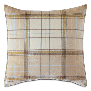 W 20X20 ALDRICH PLAID DECORATIVE PILLOW