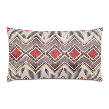 A 15X26 JOAQUIN EMBROIDERED DECORATIVE PILLOW