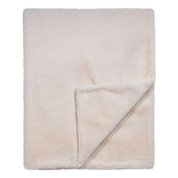 ��ۡ�� 53X80 FUR IVORY THROW