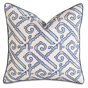 ���� 22X22 INDIGO DEC PILLOW A