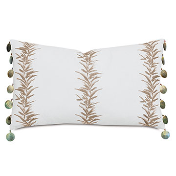 P 13X22 CASA GUAVA BEADED TRIM DECORATIVE PILLOW