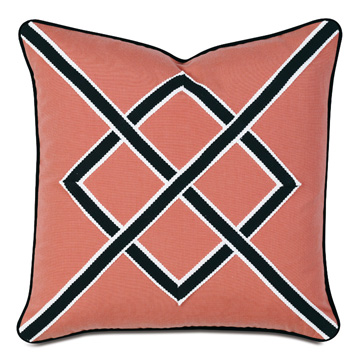 Õr 18X18 OASIS CORAL W/GEOMETRIC DESIGN