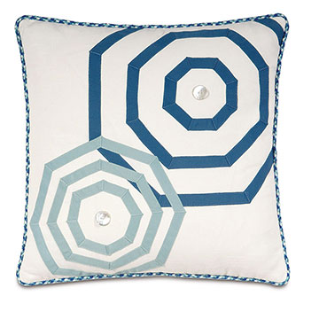 Wƥ 18X18 BALDWIN WHITE W/RIBBON DESIGN