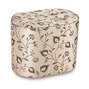 ׭ 16X24X19 MICHON OVAL TUFTED OTTOMAN