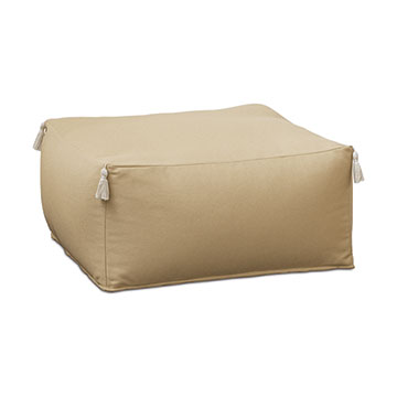 A 24X24X12 JOAQUIN TASSELLED POUF