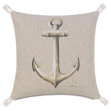 18X18 HAND-PAINTED ANCHOR