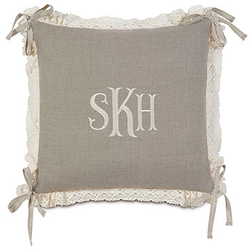 ɯؐ 16X16 BREEZE LINEN W/MONOGRAM