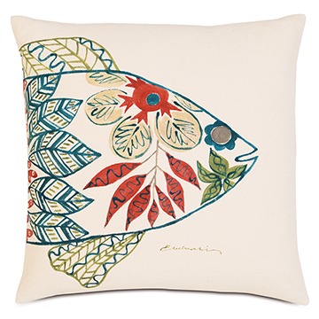 _ 20X20 HAND-PAINTED FISH HEAD