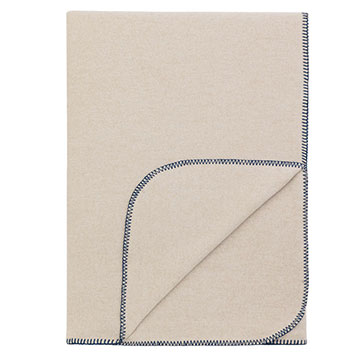 w̺ 52X80 BRERA THROW/DENIM BLANKET STITCH
