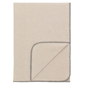 w̺ 52X80 BRERA THROW/GREY BLANKET STITCH